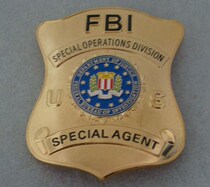 American metal badge American agent Big badge investigation bureau badge pure copper