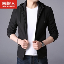 South Pole Man 2021 new spring jacket men short Spring and autumn business casual youth Lianhood jacket trend