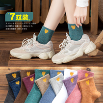 Socks lady socks cotton socks ins tide spring summer stockings long tube Spring Net Red Spring and Autumn thin womens socks