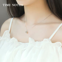 Silver Necklace Women 925 Silver choker Gold-plated Rubik Cube Sweet Korean Silver Jewelry Tanabata Jewelry Birthday Gift