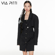 viapitti structure suit skirt autumn 2021 new female workplace English style suit skirt suit