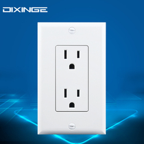 Beauty Label Power Outlet 15A Two Double American UL Sockets NEMA5-15 Beauty Gauge Wall Panel Socket