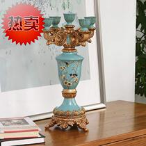 European retro five-headed candle holder American fireplace candle holder 11 ornaments wedding decorations