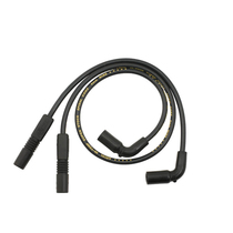 Hale 09-16 Years Road King Boulevard Double Light Gliding Retrofit High Performance Cylinder Line ACCEL High Pressure Ignition Wire Black