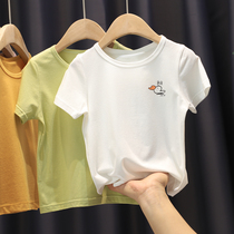 Soft Modal cotton baby half-sleeve male baby Summer childrens T-shirt short-sleeved top female children cartoon clothes