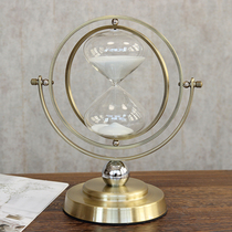 European-style alloy glass bronze hourglass ornaments modern light luxury living room porch wine cabinet decoration crafts