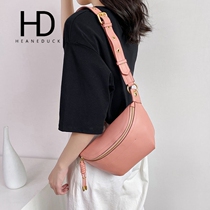  HEANEDUCK high-end bag 2020 new trendy fanny pack womens fashion chest bag leather messenger womens bag all-match
