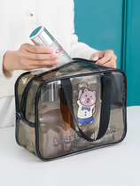 Portable cosmetic bag 2021 new super hot female small transparent large-capacity travel storage bag carry-on toiletry bag