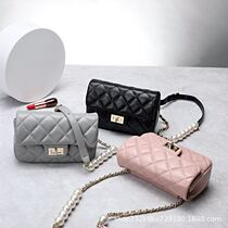 2020 spring and summer new full sheepskin womens bag net red Sydney with the same small fragrance pearl chain leather messenger bag