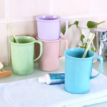 Simple mouthwash Cup brush Cup creative couple wash cup Korean portable plastic toothbrush cup tooth cylinder