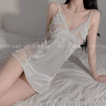 Make your cat autumn day Miley sexy water soluble flower hollowed-out hanging band Skirt Lace Mesh Yarn Harness Beauty Back Pyjamas