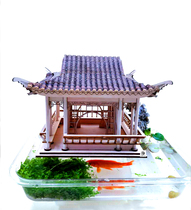 Ancient Construction Semi-tenon mortise and Diy hand-assembled Jiangnan Zen Serie Water Elysees model Process Gift pendulum piece Chen set device