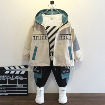 Childrens clothing boy fashion set tide handsome 2021 New Korean version of foreign style autumn boys coat clothes Net Red