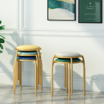 Nordic light luxury stool ins dining chair stackable living room small stool manicure low stool makeup chair net red shoe changing bench