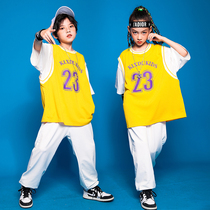 Childrens street dance tide boys basketball suit summer tide Shirt pants cool and handsome performance clothes hip-hop tide loose