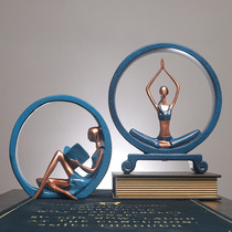 Nordic Yoga Girl Swing Piece Living Room Genguan TV Cabinet Wine Cabinet Creative Character Decorative Resin Home Furnishing