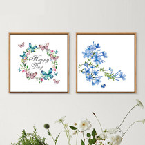 2021 lines embroidered new cross embroidered printed living room Bedroom small cotton thread Children simple practising hand DIY thread embroidery