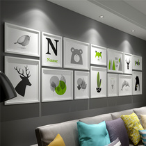 Photo Wall photo frame combination creative wall photo album Wall photo frame hanging wall combination living room bedroom background photo wall sticker