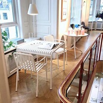 Iron art leisure table and chair combination kit outdoor garden leisure cafe milk tea table courtyard balcony small table and chairs