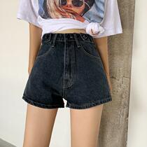 2021 spring and summer new Joker Korean version of simple denim shorts female high waist students casual slim loose wide leg pants