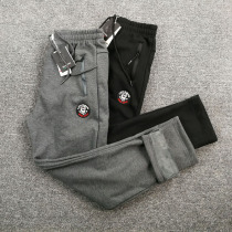 Foreign trade tail mens autumn and winter sports leisure trousers plus velvet warm and comfortable sports straight trousers N17-7