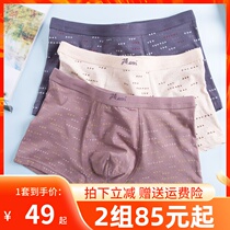 Top Pippa Mens Underwear Pure Cotton Medium Waist Flat Angle Pants Young Students Big Code Breathable Colorful Cotton Shorts Four-corner Briefs