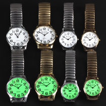 Rally belt watch old man digital watch luminous big digital watch domestic movement elastic belt watch