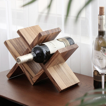EIMOKU Yingmu creative simple high-end solid wood wine rack Wooden wine rack Home wood ornaments display rack