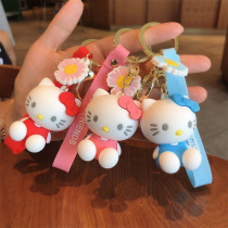 New cartoon cute cat keychain pendant Net red creative kitten schoolbag key chain to give girlfriends gifts