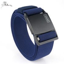 2021 New Tide brand tooling canvas belt zinc alloy magnetic buckle tactical function belt elastic elastic belt