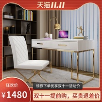 Light luxury desk bedroom study model room desk computer desk modern simple paint medical beauty desk students