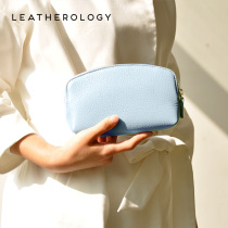 Leatherology Genuine Leather Small Makeup Bag Lady Custom Cell Phone Containing Bag Portable Carry-on Shell Bag