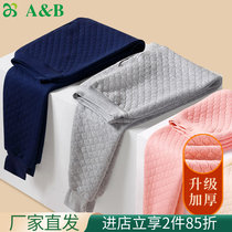 AB underwear men and women warm trousers combing three layers of cotton thickening middle and elderly single - piece trousers SZ30 SZ31