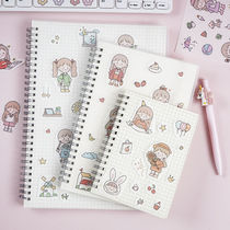 Grid pane notebook This sub-coil This thickened student A6A5B5 loose-leaf This handbook This class notebook