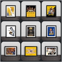Curry Collection Warriors three-point lore poster signature solid wood table decoration photo hanging wall gift frame