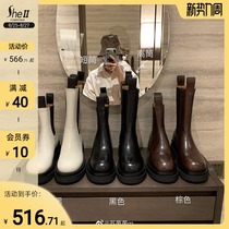  (sheii Su Yinyin)Deadly King blow-up~Chelsea big head Martin boots cigarette holder thick-soled mid-tube boots womens booties