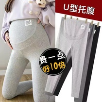 Plus pregnant womens pants spring and autumn pure cotton wear fat MM200 - 300 kg belly - small feet high - bomb trousers