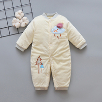 Baby spring dress 3-6 months male and female baby thin cotton jumpsuit newborn clothes 9 toddlers ha clothes autumn and winter