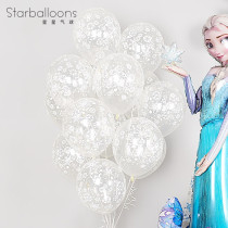 Transparent background printing snowflake latex balloon brother ball imported thickened Christmas New Years Eve female birthday decoration