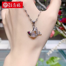 Yu Shangfu s925 sterling silver cute swallow necklace female summer minority pendant beating heart fashion choker