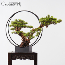 New Chinese emulated welcome passenger pine and pine green plant bonsai pendulum pieces custom hotel engineering decent board room villa soft-fit