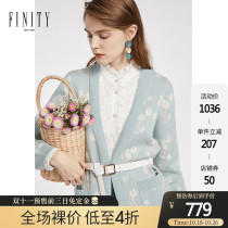 FINITY womens winter clothes New Fashion long sleeve Daisy knitted cardigan light hollow small Jacket Women