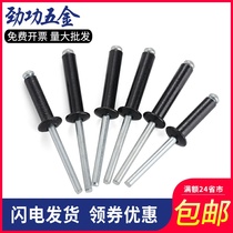 Black aluminium core rivets open type pull rivet aluminum pull nails Paint decoration nails 3 3.2 4 5 6L