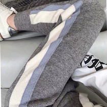 Pregnant Woman Autumn Spring Fashion Han Edition Big Code Pregnant Woman Knit Underpants Outside Wearing Warm Toobelly Harun Long Pants Spring Dress