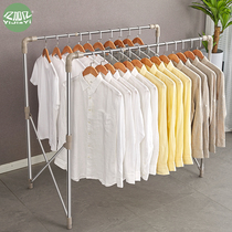 Yijia million drying rack landing stainless steel double pole thick balcony telescopic folding clothing rod indoor drying quilt rack