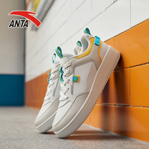 Anta sports shoes mens shoes board shoes leather warm 2021 new summer ginger yellow retro casual shoes men