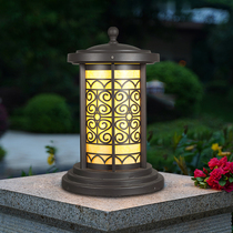 Modern Chinese column lamp imitation marble short column lamp residential villa gate column lamp real estate landscape column lamp customization