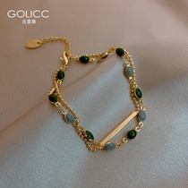 French retro bracelet female ins niche design simple cold style bracelet High sense girl hand decoration Guriya