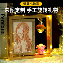  Teachers Day woodcut painting photo custom diy handmade birthday gift girls send girlfriends male girlfriends creative