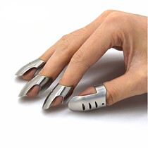 Stainless steel iron nail picker peeling edamame picking vegetables finger protector finger sleeve multi-functional protective sleeve thumb knife